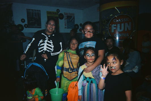 Family enjoying Halloween at Ritz Magic Wheels